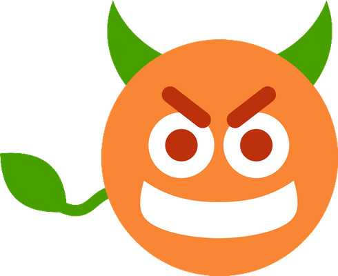 orange - fruit - alimentation - smiley émoticône émoji cartoon clipart illustration - artémotic