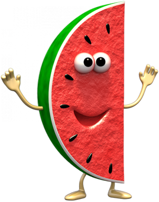 pastèque - fruit - alimentation - smiley émoticône émoji cartoon clipart illustration - artémotic