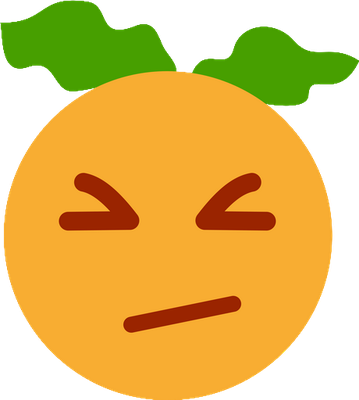 orange - fruit - alimentation - smiley émoticône émoji cartoon clipart illustration - artémotic