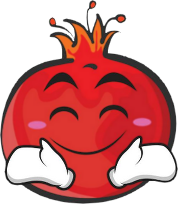 grenade - fruit - alimentation - smiley émoticône émoji cartoon clipart illustration - artémotic