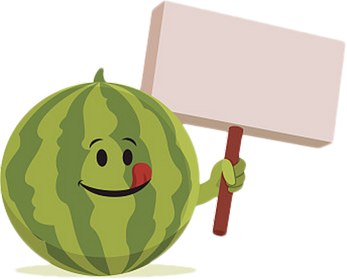 pastèque - fruit - alimentation - smiley émoticône émoji cartoon clipart illustration - artémotic