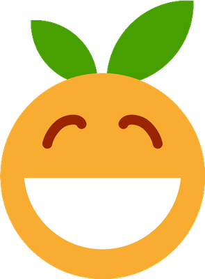 orange - fruit - alimentation - smiley émoticône émoji cartoon clipart illustration - artémotic