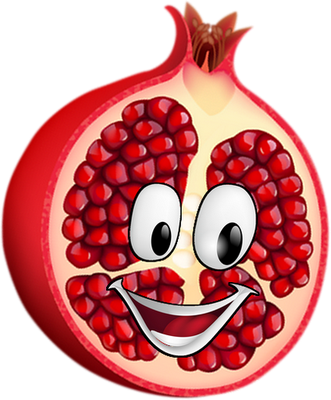 grenade - fruit - alimentation - smiley émoticône émoji cartoon clipart illustration - artémotic