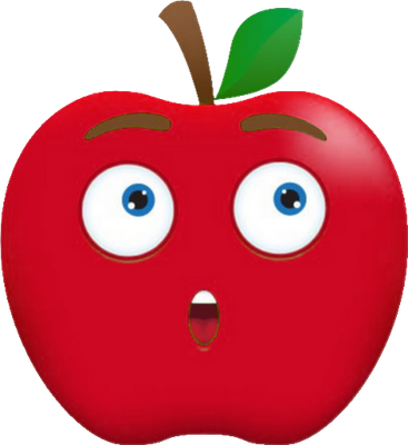 pomme - fruit - alimentation - smiley émoticône émoji cartoon clipart illustration - artémotic