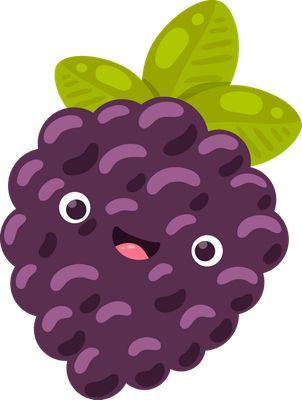 mûre - fruit - alimentation - smiley émoticône émoji cartoon clipart illustration - artémotic