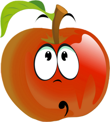 pomme - fruit - alimentation - smiley émoticône émoji cartoon clipart illustration - artémotic