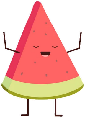 pastèque - fruit - alimentation - smiley émoticône émoji cartoon clipart illustration - artémotic