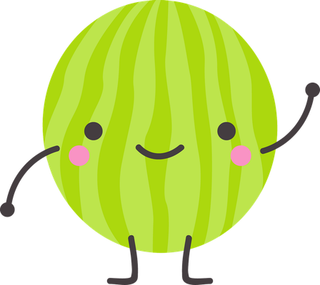 pastèque - fruit - alimentation - smiley émoticône émoji cartoon clipart illustration - artémotic