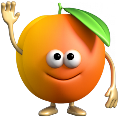 abricot - fruit - alimentation - smiley émoticône émoji cartoon clipart illustration - artémotic