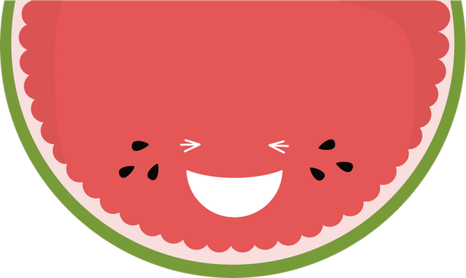 pastèque - fruit - alimentation - smiley émoticône émoji cartoon clipart illustration - artémotic
