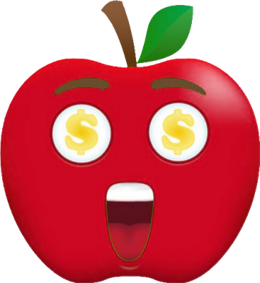 pomme - fruit - alimentation - smiley émoticône émoji cartoon clipart illustration - artémotic