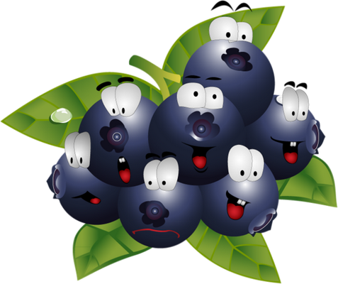 myrtille - fruit - alimentation - smiley émoticône émoji cartoon clipart illustration - artémotic