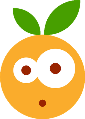 orange - fruit - alimentation - smiley émoticône émoji cartoon clipart illustration - artémotic