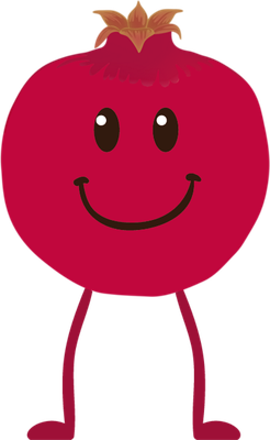 grenade - fruit - alimentation - smiley émoticône émoji cartoon clipart illustration - artémotic