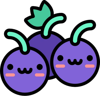 myrtille - fruit - alimentation - smiley émoticône émoji cartoon clipart illustration - artémotic