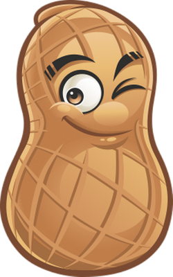 cacahuète - fruit - alimentation - smiley émoticône émoji cartoon clipart illustration - artémotic
