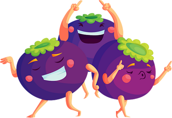 myrtille - fruit - alimentation - smiley émoticône émoji cartoon clipart illustration - artémotic