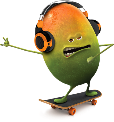 mangue - fruit - alimentation - smiley émoticône émoji cartoon clipart illustration - artémotic