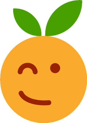 orange - fruit - alimentation - smiley émoticône émoji cartoon clipart illustration - artémotic