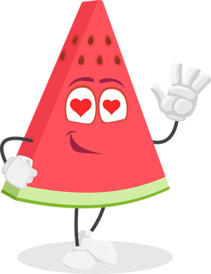 pastèque - fruit - alimentation - smiley émoticône émoji cartoon clipart illustration - artémotic