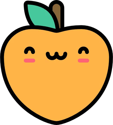 abricot - fruit - alimentation - smiley émoticône émoji cartoon clipart illustration - artémotic