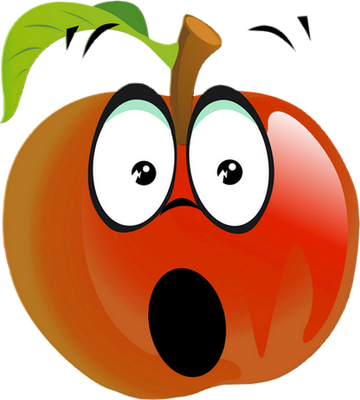 pomme - fruit - alimentation - smiley émoticône émoji cartoon clipart illustration - artémotic