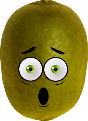 kiwi - fruit - alimentation - smiley émoticône émoji cartoon clipart illustration - artémotic