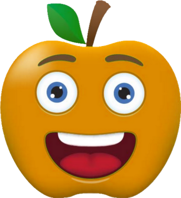 pomme - fruit - alimentation - smiley émoticône émoji cartoon clipart illustration - artémotic