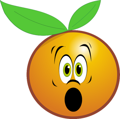 orange - fruit - alimentation - smiley émoticône émoji cartoon clipart illustration - artémotic
