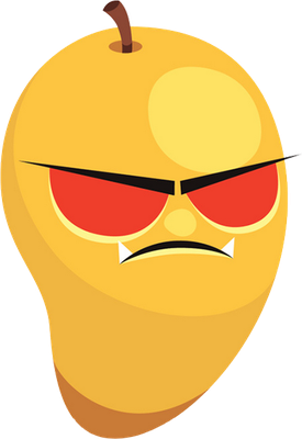 mangue - fruit - alimentation - smiley émoticône émoji cartoon clipart illustration - artémotic