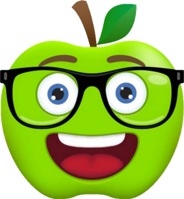 pomme - fruit - alimentation - smiley émoticône émoji cartoon clipart illustration - artémotic