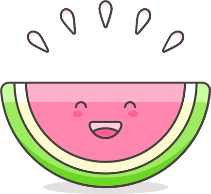 pastèque - fruit - alimentation - smiley émoticône émoji cartoon clipart illustration - artémotic