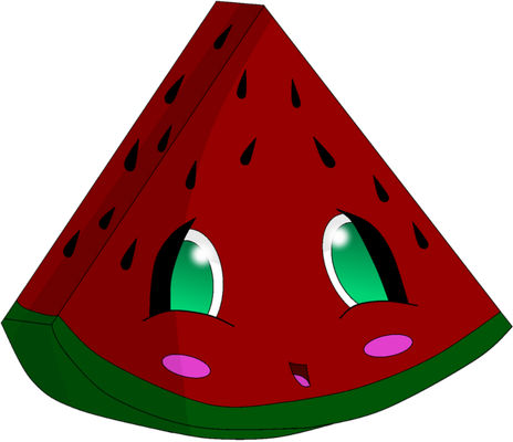 pastèque - fruit - alimentation - smiley émoticône émoji cartoon clipart illustration - artémotic