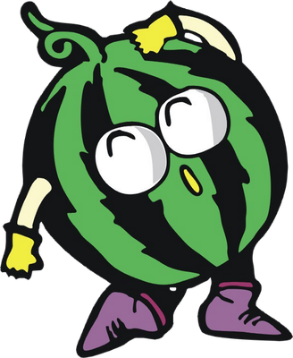pastèque - fruit - alimentation - smiley émoticône émoji cartoon clipart illustration - artémotic