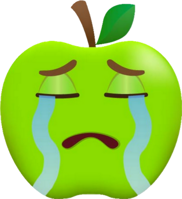 pomme - fruit - alimentation - smiley émoticône émoji cartoon clipart illustration - artémotic