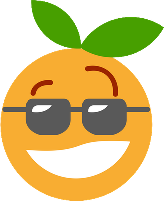 orange - fruit - alimentation - smiley émoticône émoji cartoon clipart illustration - artémotic