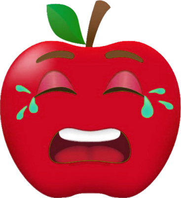 pomme - fruit - alimentation - smiley émoticône émoji cartoon clipart illustration - artémotic