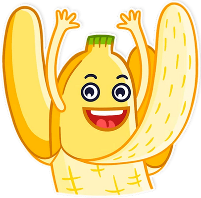 banane - fruit - alimentation - smiley émoticône émoji cartoon clipart illustration - artémotic