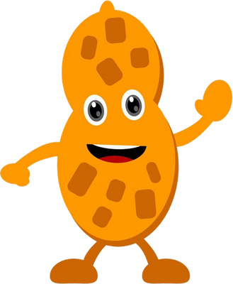 cacahuète - fruit - alimentation - smiley émoticône émoji cartoon clipart illustration - artémotic