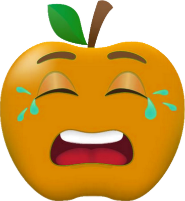 pomme - fruit - alimentation - smiley émoticône émoji cartoon clipart illustration - artémotic
