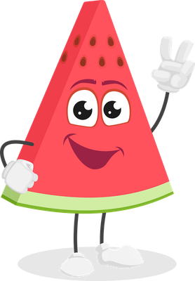 pastèque - fruit - alimentation - smiley émoticône émoji cartoon clipart illustration - artémotic