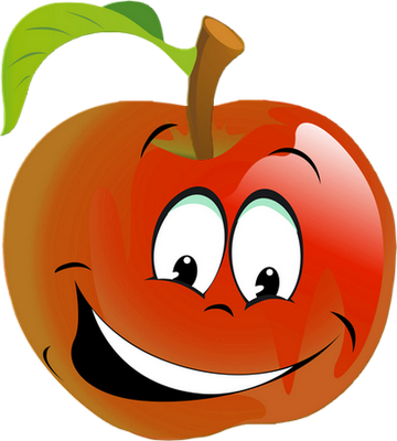pomme - fruit - alimentation - smiley émoticône émoji cartoon clipart illustration - artémotic