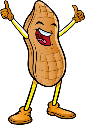 cacahuète - fruit - alimentation - smiley émoticône émoji cartoon clipart illustration - artémotic