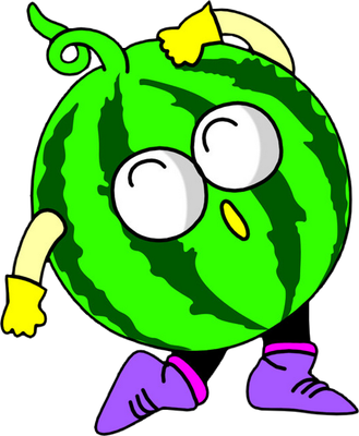 pastèque - fruit - alimentation - smiley émoticône émoji cartoon clipart illustration - artémotic