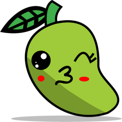 mangue - fruit - alimentation - smiley émoticône émoji cartoon clipart illustration - artémotic