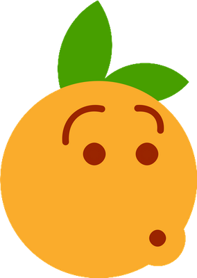 orange - fruit - alimentation - smiley émoticône émoji cartoon clipart illustration - artémotic