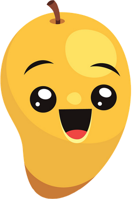 mangue - fruit - alimentation - smiley émoticône émoji cartoon clipart illustration - artémotic