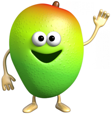 mangue - fruit - alimentation - smiley émoticône émoji cartoon clipart illustration - artémotic