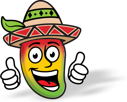 mangue - fruit - alimentation - smiley émoticône émoji cartoon clipart illustration - artémotic
