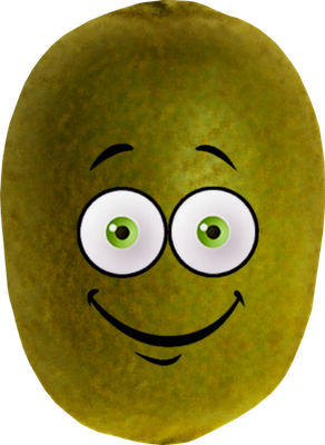 kiwi - fruit - alimentation - smiley émoticône émoji cartoon clipart illustration - artémotic